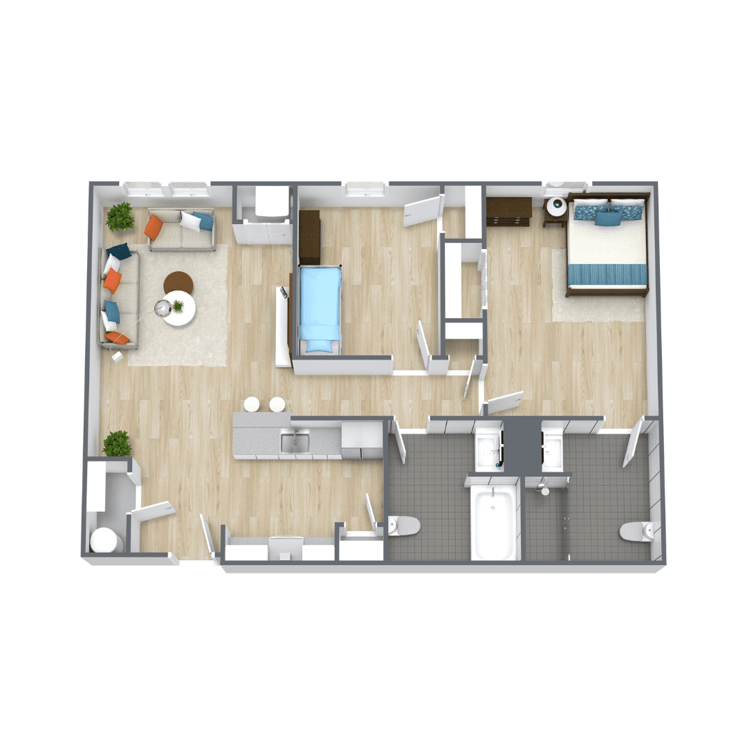 2 Bedroom 2 Bathroom